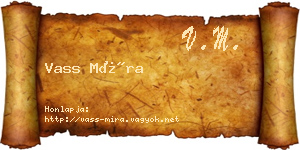 Vass Míra névjegykártya