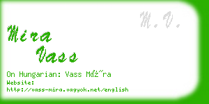 mira vass business card